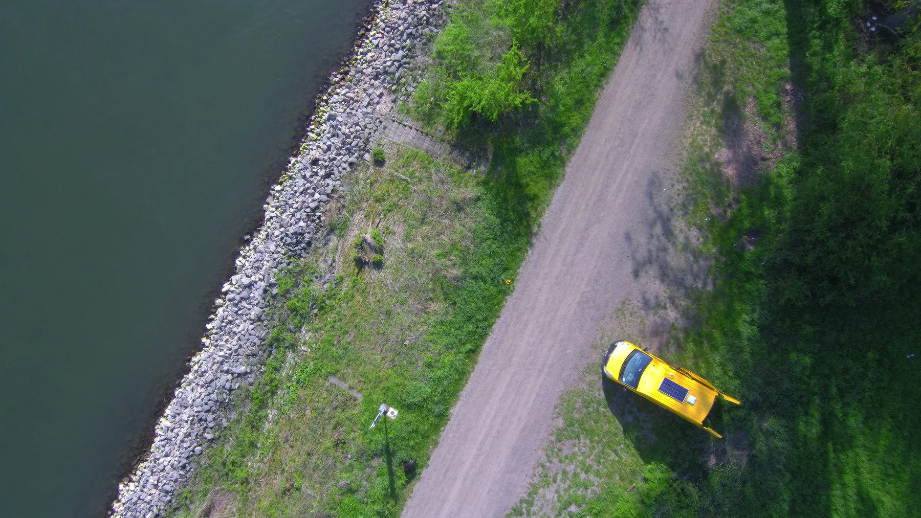 Bumblebee parked in a broad landscape